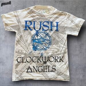 2012 Rush Clockwork Angels Promo Shirt S All Over Print Vtg